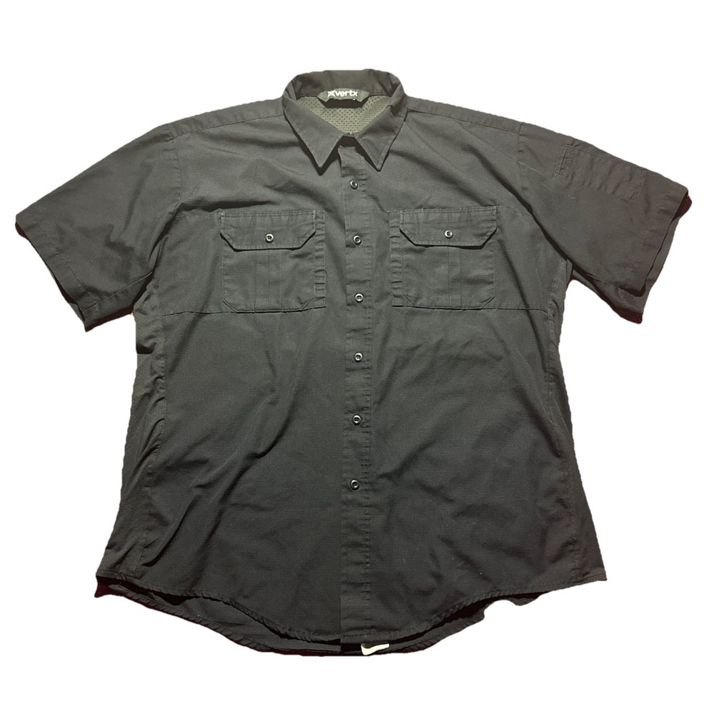 Vertx Phantom XXLT Shirt Mens Large Black Vented Ripstop Short Sleeve Work